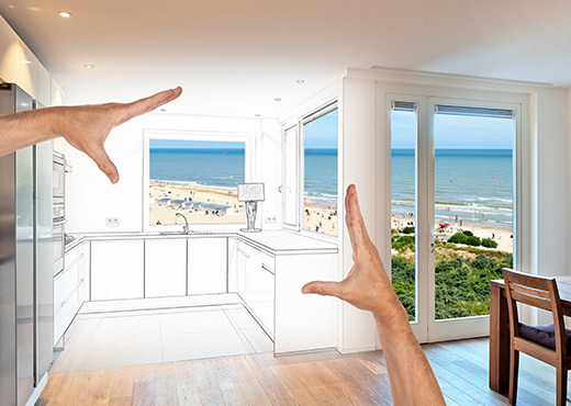 Hands framing window Hands framing window