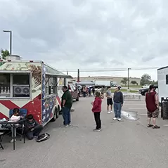 Picture of Food Trucks at Northland's Headquarters in Alpena on National Food Truck Day