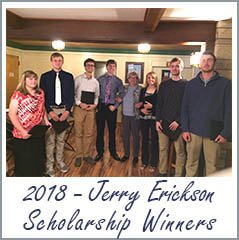 2018 Jerry Erickson education scholarship winners