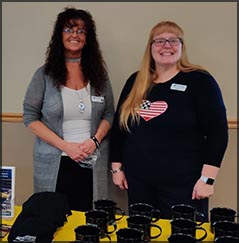 Janelle and Theresa at Vets Pinning Ceremony in West Branch